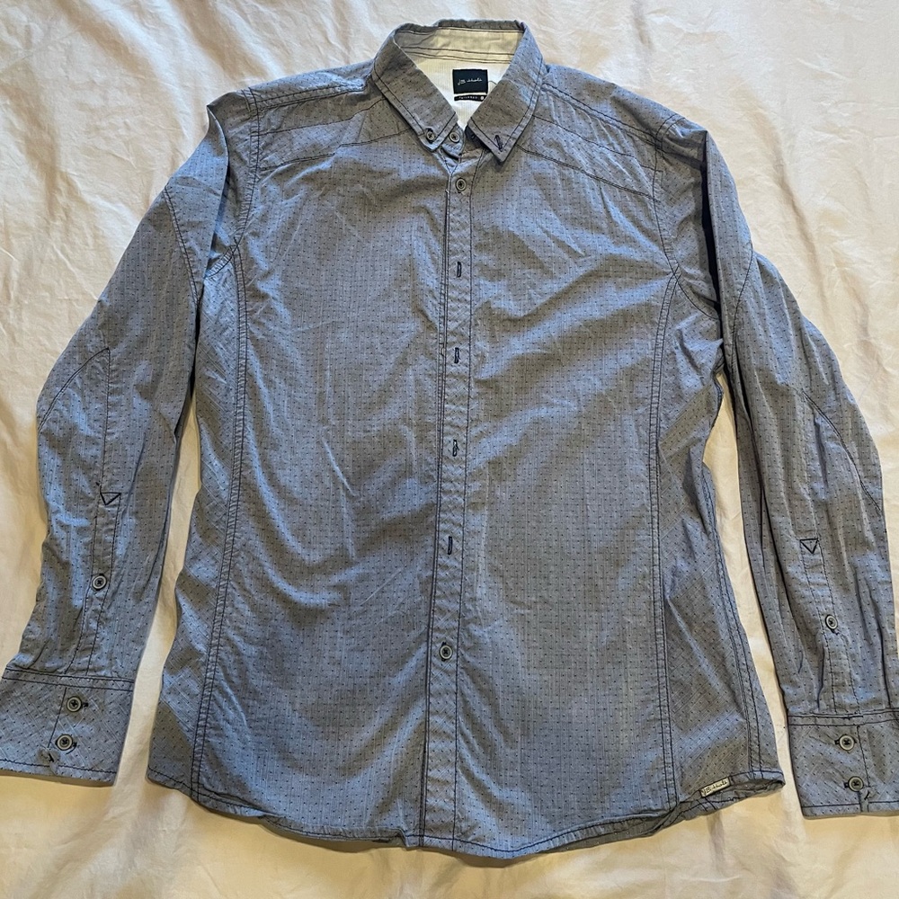Buckle Men's Blue Dress Shirt
